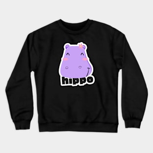 Cute Hippo Crewneck Sweatshirt